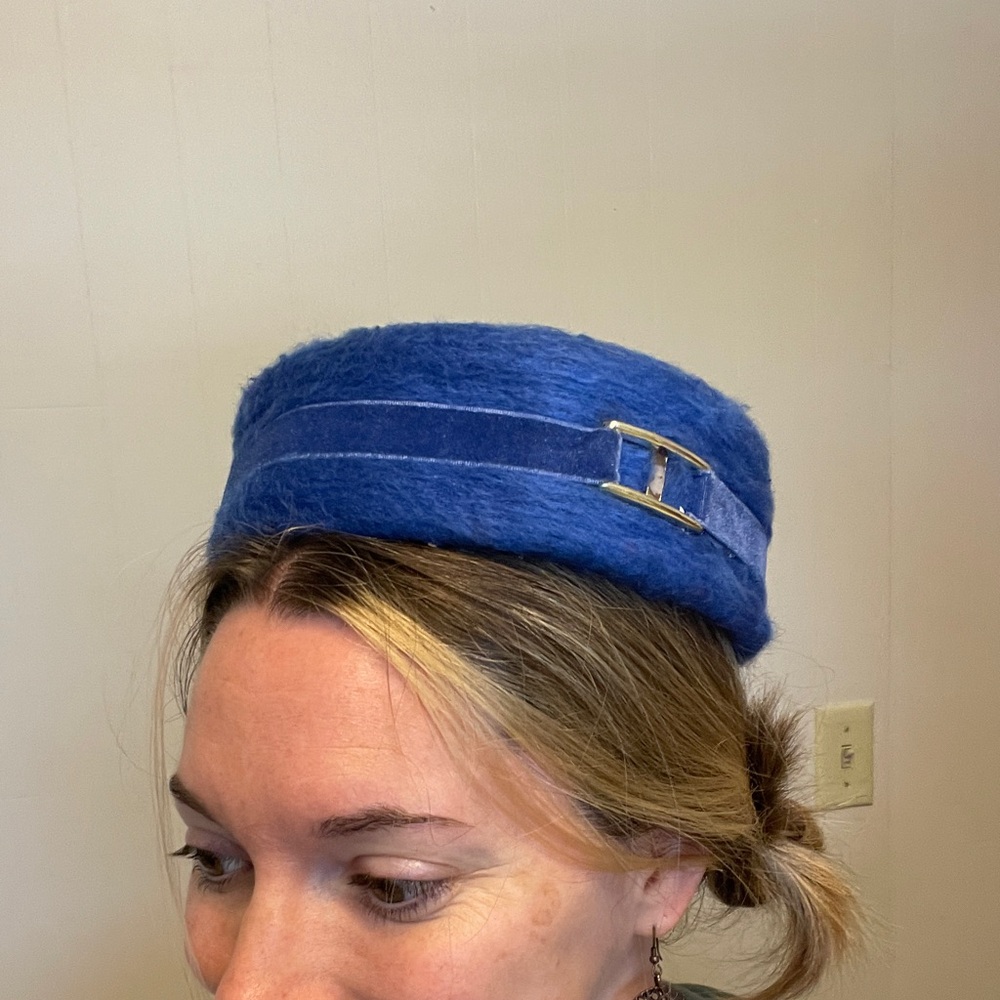 Vintage Blue Women's pillbox hat
